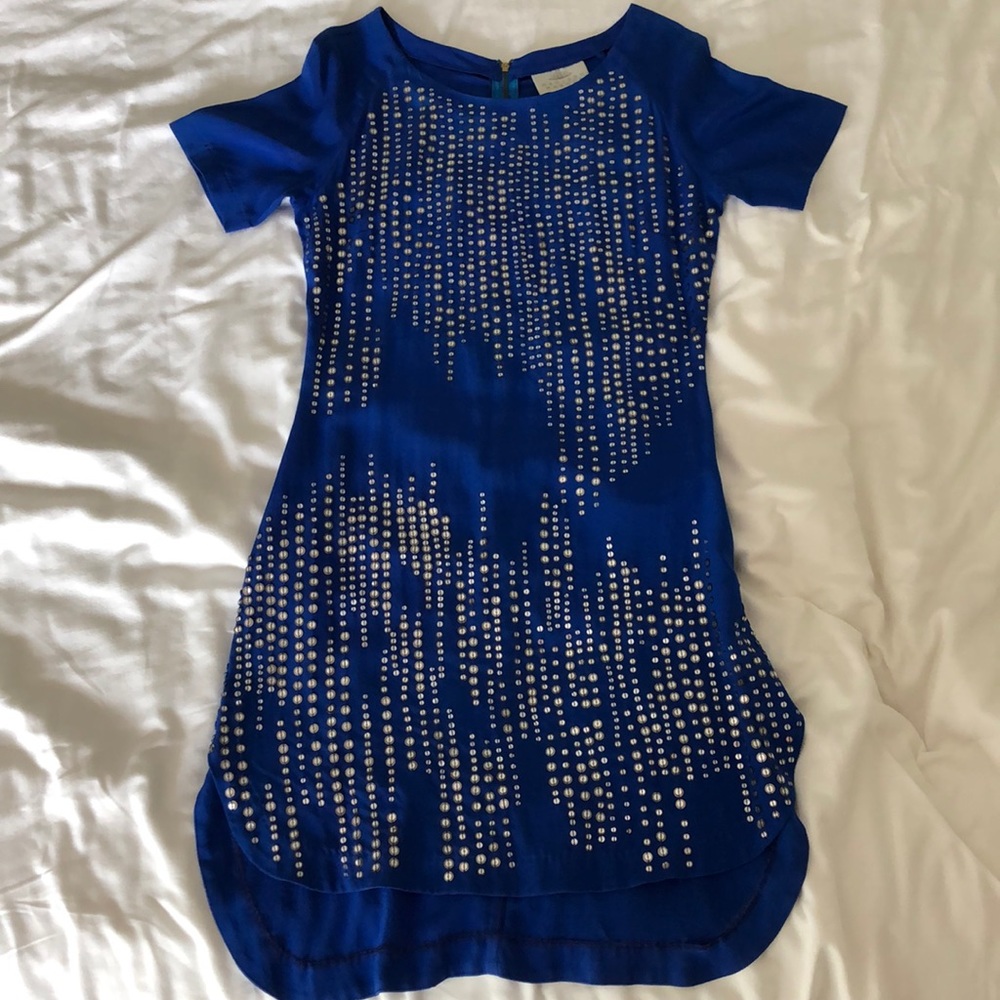 Madison Marcus blue sequin dress